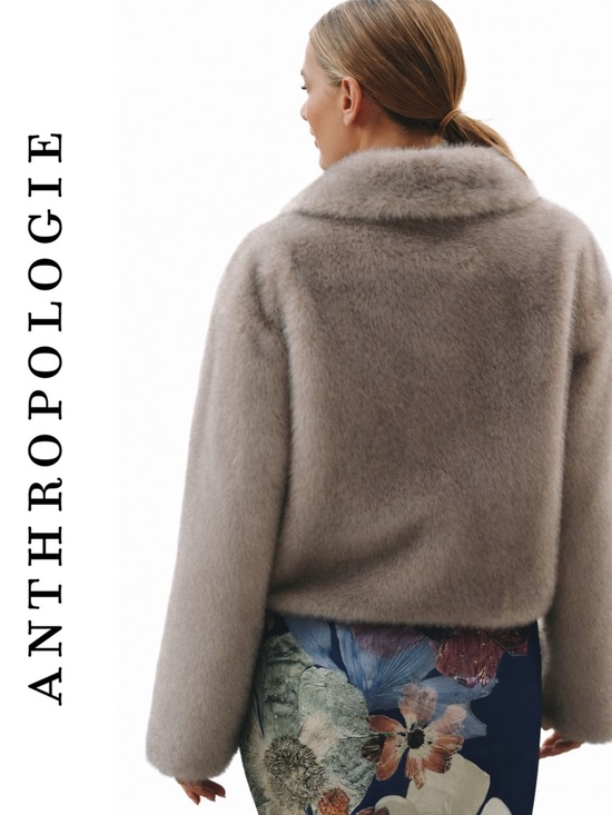 Anthropologie Jackets & Blazers - Anthropologie Rae Faux Fur Crop Jacket by Maeve